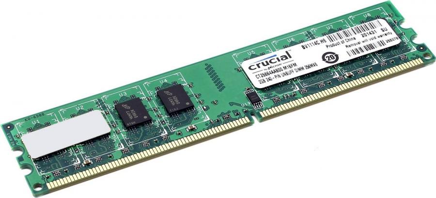   Crusial DDR2, 2Gb, 800 MHz, 